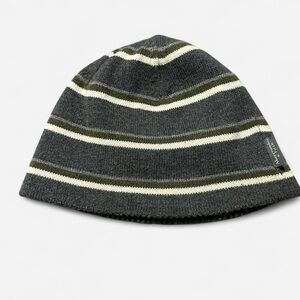 Vintage Abercrombie & Fitch gray striped beanie